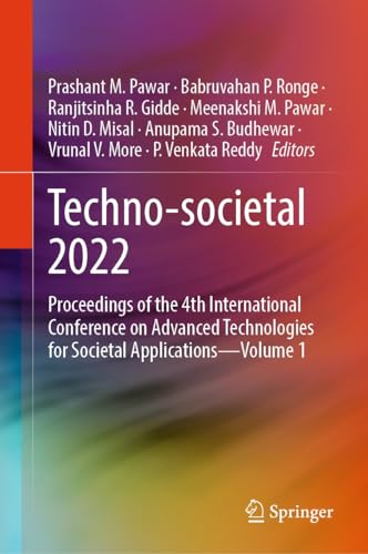 Capa de Techno-societal 2022: Proceedings of the 4th International Conference on Advanced Technologies for Societal Applications—Volume 1 (English Edition)